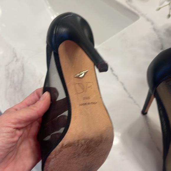 Beautiful DVF black mesh heels — always gorgeous. - Picture 3 of 6